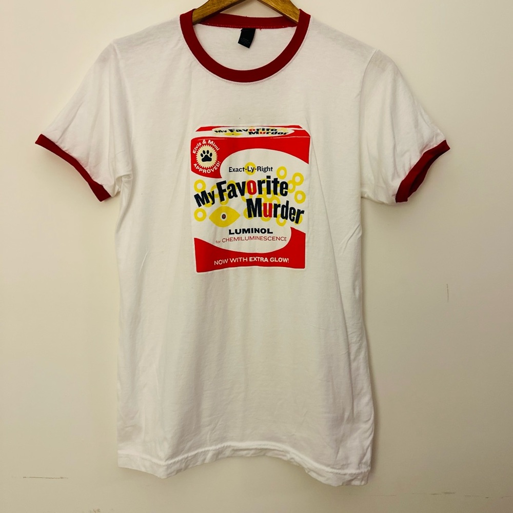 My Favorite Murder Podcast Luminol Ad T-Shirt, Size Small